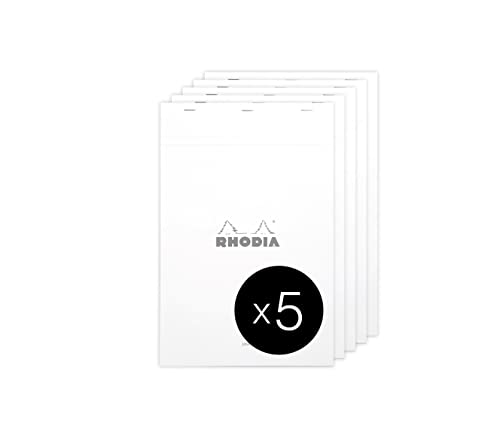 Rhodia 19601C - Packung mit 5 Notizblöcken geheftet No.19 A4+ 21x31,8cm 80 Blätter liniert mit Rand 80g, Weiß, 1 Pack Rhodia 19601C - Packung mit 5 Notizblöcken geheftet No.19 A4+ 21x31,8cm 80 Blätter liniert mit Rand 80g, Weiß, 1 Pack von Rhodia