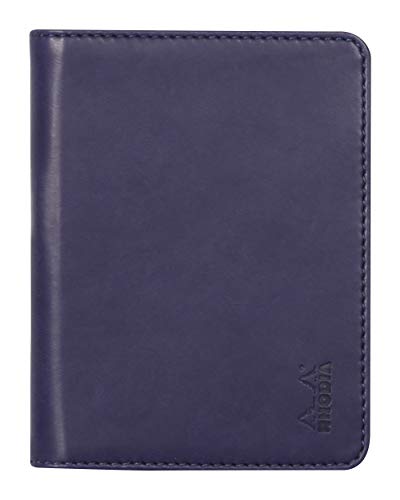Rhodia 211005C - Mappe für Block oder Notizheft Rhodiarama - N°11, für DIN A7 (7,4x10,5 cm) 9,5x12,5 cm, elegant und praktisch, Nachtsblau, 1 Stück von Rhodia
