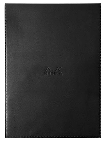 Rhodia 218189C ePURE N°18 Notizblock (mit Schutzhülle aus Kunstleder, 22 x 30,8 cm, 80g, elfenbein, liniert) 1 Set schwarz von Rhodia