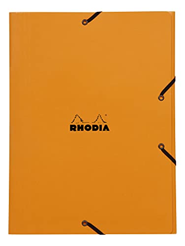 Rhodia 24328C - Sammelmappe mit Gummizugverschluss, 3 Klappen, für DIN A4, 24x32 cm, praktisch und robust, Orange, 1 Stück Rhodia 24328C - Sammelmappe mit Gummizugverschluss, 3 Klappen, für DIN A4, 24x32 cm, praktisch und robust, Orange, 1 Stück von Rhodia