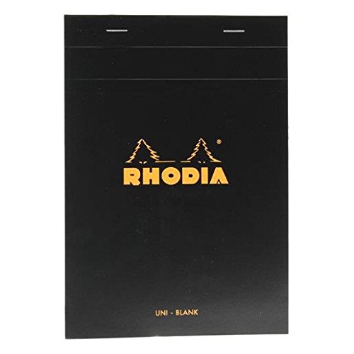Rhodia 3 Stück Blöcke Black n ° 16 14,8 x 21 cm 80 F geheftet 80 g Uni von Rhodia