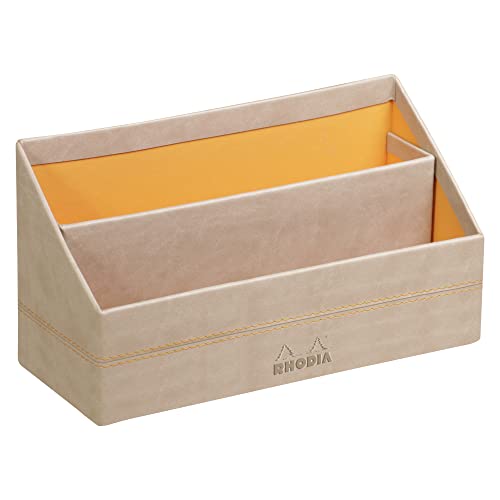 Rhodia 318845C Briefablage (10 x 25 x 31 cm, Kunstleder, elegant und praktisch, ideal für Ihre Organisation)1 Stück, beige von Rhodia