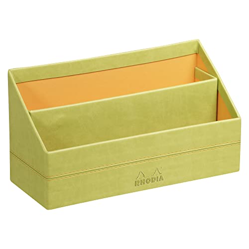 Rhodia 318846C Briefablage (10 x 25 x 31 cm, Kunstleder, elegant und praktisch, ideal für Ihre Organisation)1 Stück, anisgrün von Rhodia