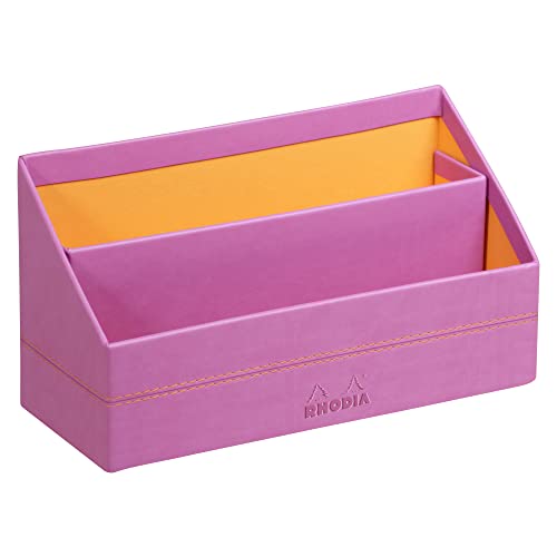 Rhodia 318941C Briefablage (10 x 25 x 31 cm, ideal für Ihre Organisation, Kunstleder, elegant, praktisch) 1 Stück, lila von Rhodia