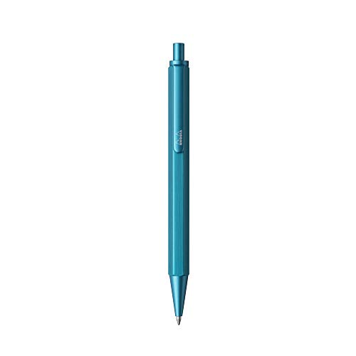 Rhodia 9386C - Kugelschreiber Rhodia scRipt, einziehbare Spitze 0,7mm, elegant und raffiniert, Türkis, 1 Stück von Rhodia