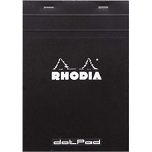 Rhodia Notizblock Black Dot Pad DIN A5 80 Blatt 80 g/m² glatt mit schwarzen Punkten 5 mm perforiert von Rhodia