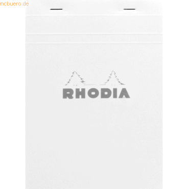 Rhodia Notizblock White Nr. 16 A5 kariert 80 Blatt weiß von Rhodia