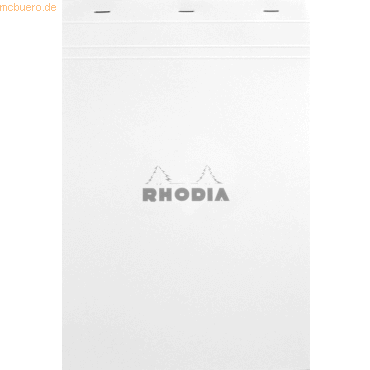 Rhodia Notizblock White Nr. 18 A4 kariert 80 Blatt weiß von Rhodia
