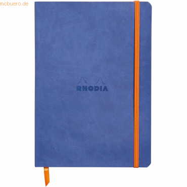 Rhodia Notizbuch Flex A5 liniert 90g/qm 80 Blatt saphirblau von Rhodia
