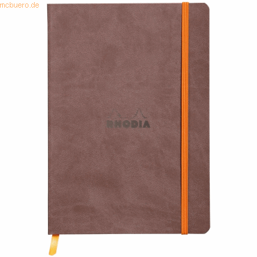 Rhodia Notizbuch Flex A5 liniert 90g/qm 80 Blatt schokolade von Rhodia
