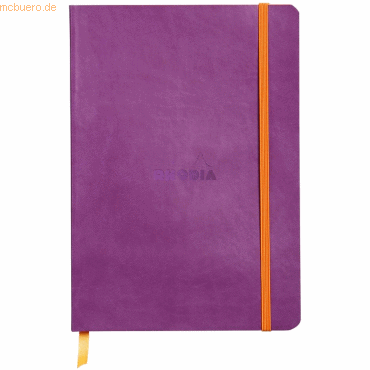 Rhodia Notizbuch Flex A5 liniert 90g/qm 80 Blatt violett von Rhodia