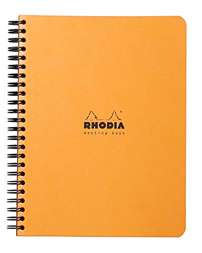 Rhodia 19341C - Heft Meeting Book mit Doppelspirale A5+ 16x21cm 80 Blatt 90g, mit Vordruck: Date + Notes + Actions, abtrennbar und mikroperforiert, farbig sortiert, 1 Stück Rhodia 19341C - Heft Meeting Book mit Doppelspirale A5+ 16x21cm 80 Blatt 90g, mit Vordruck: Date + Notes + Actions, abtrennbar und mikroperforiert, farbig sortiert, 1 Stück von Rhodia
