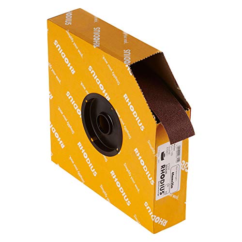 RHODIUS SPBR, 1 Stück Schleifleinen 40 mm x 25 m K100, für Metall und Holz, Schleifpapier, Handschliff, Schleifband, Schmirgelpapier, Rollenware RHODIUS SPBR, 1 Stück Schleifleinen 40 mm x 25 m K100, für Metall und Holz, Schleifpapier, Handschliff, Schleifband, Schmirgelpapier, Rollenware von Rhodius