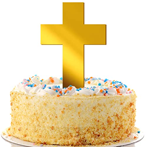 3Pcs Kuchendeko Kreuz Cake Topper Gold Acryl Torte Deko,Spiegel Kuchen Dekoration Set für Geburtstag Party Kommunion 3Pcs Kuchendeko Kreuz Cake Topper Gold Acryl Torte Deko,Spiegel Kuchen Dekoration Set für Geburtstag Party Kommunion von Rhsemi