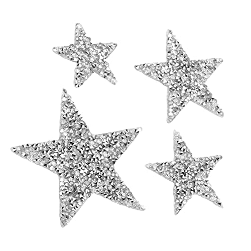 RiToEasysports 20pcs Strasssternstern Flecken Schön auf Eisen auf Flecken für Kleidung Sternformharz Applique für T -Shirts Rucksäcke Schals Silber, DIY RiToEasysports 20pcs Strasssternstern Flecken Schön auf Eisen auf Flecken für Kleidung Sternformharz Applique für T -Shirts Rucksäcke Schals Silber, DIY von RiToEasysports