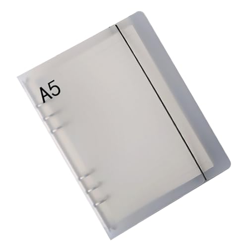 RiToEasysports Clear Transparent Flexible Multi -Loch -Designorganisator für Schulbürobesprechungen, Matte PP Material Notebook Shell Protector 9.45x7.09in (A5) von RiToEasysports
