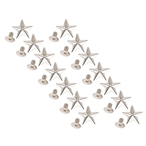 RiToEasysports Fashion Star Rivet Stud Taste Basic Niet für Beutelgürtel, 50 X Sterne 50 X Schraube (SILVER) von RiToEasysports