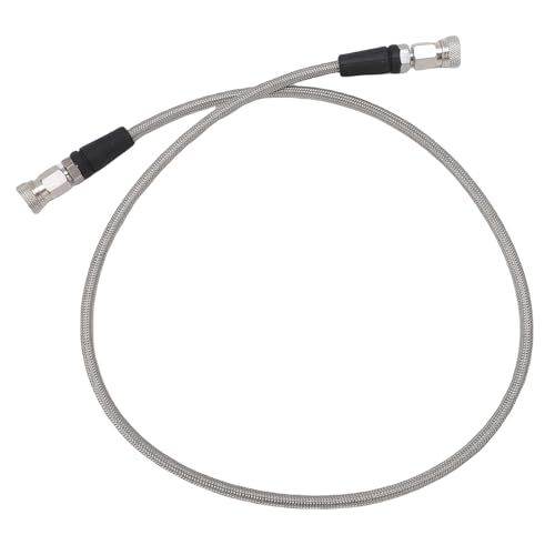 RiToEasysports Kompressionsinflationschlauchluftschlauch Hochdruckschlauch 39 Zoll Gewebter Edelstahl mit 8 Mm M10 Schnellanschluss für Luftpumpenfiltergeräte (Edelstahlfarbe) von RiToEasysports