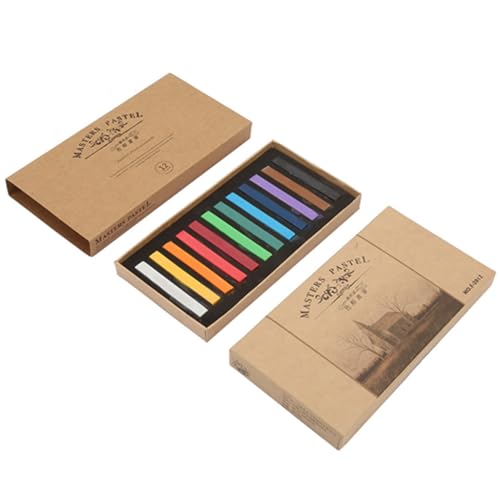 RiToEasysports Leichte Nicht Reflektierende Fluoreszierende Buntstifte für Empfindliche Handfeel -Pastellmalerei - 48 PC Farben (12 Farben) von RiToEasysports