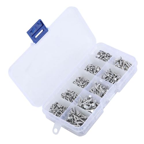 RiToEasysports M2 Aluminiumniet -Sortiment Flat Head Solid Niets Set 500pcs Lange Lebensdauer für Holzbearbeitung und Metallbearbeitung RiToEasysports M2 Aluminiumniet -Sortiment Flat Head Solid Niets Set 500pcs Lange Lebensdauer für Holzbearbeitung und Metallbearbeitung von RiToEasysports
