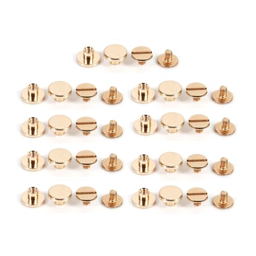 RiToEasysports Messingknopf mit Nägeln für den DIY Gold Leder Nietgürtel für Kleidungszubehör (8 mm) von RiToEasysports