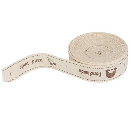 RiToEasysports Natürliche Baumwollhandschriften Ribbon 1,5 Cm für Geschenkverpackungen, Ideal für Hochzeits- und Partydekoration (handgefertigter englischer Fraukopf) von RiToEasysports