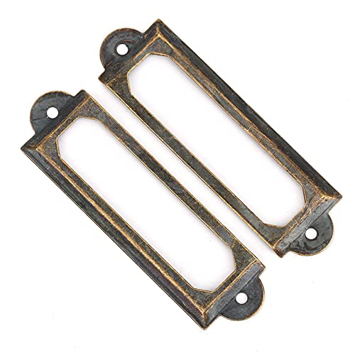 RiToEasysports Schüler Bevorzugt 20 PCs Retro -Schubladen -Etikett für Alle Holzkästen, Einfach zu Verwenden Schubladenzeichen mit Einzigartigem Charme (Bronzefarbe) von RiToEasysports