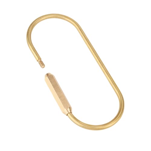 RiToEasysports Semicircle Messing Screw Lock Clamp/Holder Hook Schlüsselbundschlüsselring für Vielseitige Verwendung (Landebahnform 85 mm) von RiToEasysports