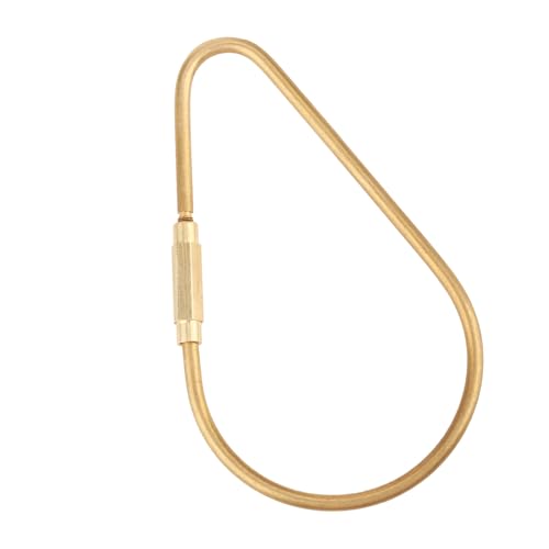 RiToEasysports Semicircle Messing Screw Lock Clamp/Holder Hook Schlüsselbundschlüsselring für Vielseitige Verwendung (Wassertropfenform 90 mm) von RiToEasysports