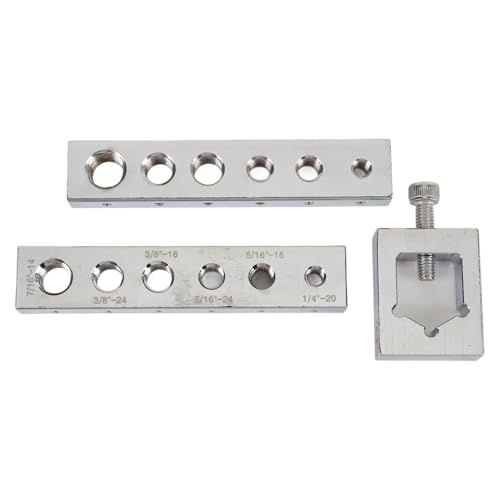 RiToEasysports Sicherheitsdrahtbohrlochleitfäden Kohlenstoffstahlbohrer-Jig-Vorrichtungen Metrische Gewindekit für M6 M8 M10 M12 mit 1/4in-20 5/16in-18 3/8in-18-Schrauben von RiToEasysports