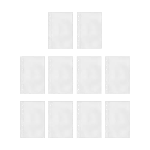 Riaisttd A6 Planer Nachfüllblätter - 10 Stück A6 Ringbuch Klare Nachfüllhüllen - Wiederbefüllbare Schutzfolien Für Bilder Postkarten Journal Planer Studienprojekt Planen Klasse Skizieren von Riaisttd