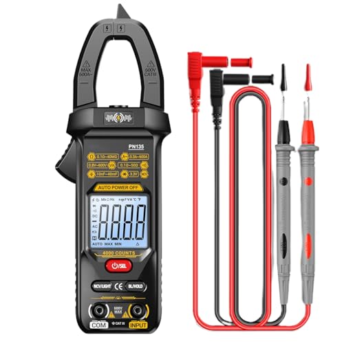 Riaisttd Stromzange, 4000 Counts Automatischer Messbereich Strommessgerät, Intelligente Digitalanzeige Zange für Elektriker DC AC Spannung Electrical Automotive Haushalt Riaisttd Stromzange, 4000 Counts Automatischer Messbereich Strommessgerät, Intelligente Digitalanzeige Zange für Elektriker DC AC Spannung Electrical Automotive Haushalt von Riaisttd