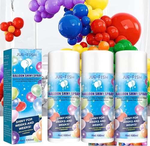 3 Stück Ballon Hochglanz Spray Für Latex Ballons100 Ml, Luftballons-Glanzspray, Verschönert Die Dekoration Für Geburtstage, Hochzeiten, Veranstaltungen – Präziser Nebel Für Lange Haltbarkeit Und Glanz von Rianpesn