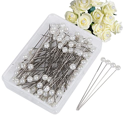 Rianpesn Anstecknadeln | 100 Stück Schneidernadeln - Nähen Hochzeit Bouguet Straight Pins für Schneiderei Schmuck Handwerk Dekoration von Rianpesn