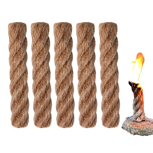 Rianpesn Anzündschnüre, Anzündse für Lagerfeuer, Langlebiges Zunderseil, winddichter Camping-Kochanzünder, mit Wachs angereicherte Schnüre für Feuerstelle, Lagerfeuer Rianpesn Anzündschnüre, Anzündse für Lagerfeuer, Langlebiges Zunderseil, winddichter Camping-Kochanzünder, mit Wachs angereicherte Schnüre für Feuerstelle, Lagerfeuer von Rianpesn