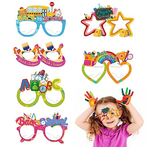 Rianpesn Back to School Partybrille - Papierbrillen Willkommen Partybrillen - 12 Stück/Set Foto-Requisiten für Partyzubehör und Dekorationen, Requisiten für Abschlussfeiern, Geschenke Rianpesn Back to School Partybrille - Papierbrillen Willkommen Partybrillen - 12 Stück/Set Foto-Requisiten für Partyzubehör und Dekorationen, Requisiten für Abschlussfeiern, Geschenke von Rianpesn