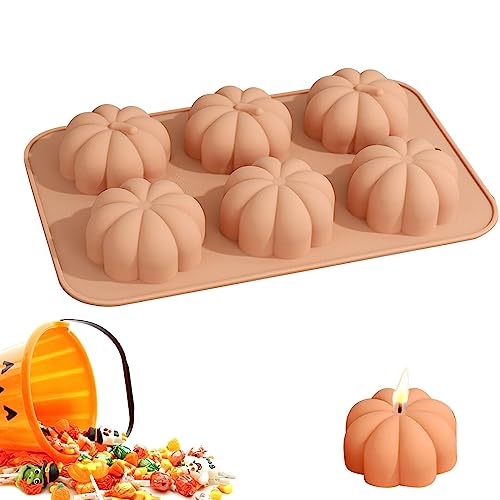 Rianpesn Kürbis Silikonform, 6 Mulden Kürbisblatt Eiche Silikonformen, Fondant-Formen, Süßigkeitsformen, Themen-Silikonformen für -Kuchen Rianpesn Kürbis Silikonform, 6 Mulden Kürbisblatt Eiche Silikonformen, Fondant-Formen, Süßigkeitsformen, Themen-Silikonformen für -Kuchen von Rianpesn