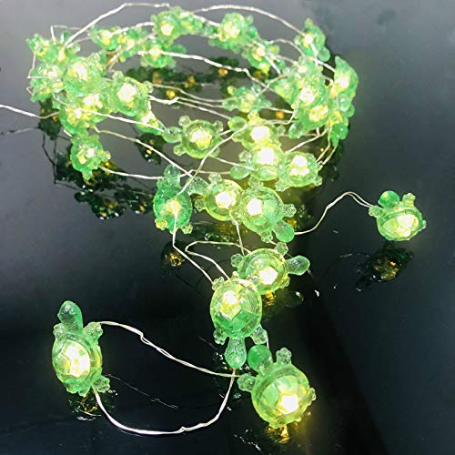 Riaxuebiy 4m 40 LED Grüne Schildkröte Fee Lichterketten Wasserdichte USB-betrieben 8 Modi mit Fernbedienung Timer für Hochzeitsfeier Festival Innen Draussen (Grüne Schildkröte, USB) von Riaxuebiy