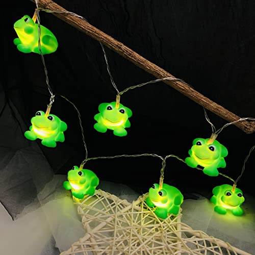 Fulighture Frosch-Lichterkette, 3 m 20 LED Frosch-Lichterkette, USB-betrieben, dekorativ für Innen- und Außenbereich, Schlafzimmer, Hochzeit, Party (3m/20led, Frosch) von Riaxuebiy