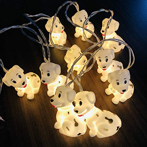 Niedliche Tierform LED Lichterketten Batteriebetriebenes Nachtlicht für Indoor Outdoor Halloween Weihnachten Thanksgiving Home Party Kinder Kinder Schlafzimmer Dekoration (Hund) von Riaxuebiy