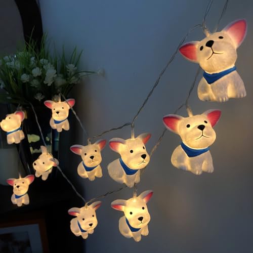 Riaxuebiy Labrador-Lichterkette, 2 Beleuchtungsmodi, batteriebetrieben und USB-Stecker, 3 m, 20 LEDs, Kinderzimmer, dekorative Lichterkette in Hundeform, für Terrasse, Party, Weihnachtsdekoration Riaxuebiy Labrador-Lichterkette, 2 Beleuchtungsmodi, batteriebetrieben und USB-Stecker, 3 m, 20 LEDs, Kinderzimmer, dekorative Lichterkette in Hundeform, für Terrasse, Party, Weihnachtsdekoration von Riaxuebiy