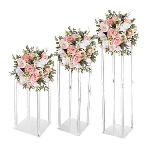 RibasuBB Blumenständer Pflanzenständer, 3Set 40+60+80cm Acryl Blumenständer Display für Hochzeitsdekoration Hochzeit Verlobung Deko Party Dekoration RibasuBB Blumenständer Pflanzenständer, 3Set 40+60+80cm Acryl Blumenständer Display für Hochzeitsdekoration Hochzeit Verlobung Deko Party Dekoration von RibasuBB