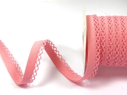 Picot-Spitzen-Schrägband, 5 m, 12 mm, doppelt gefaltet, für Einfassungen von Kleidung, Quilten, Heimtextilien, Spielzeug, Nähprojekten UK Kurzwaren Company (Candy Pink) von Ribbon Queen