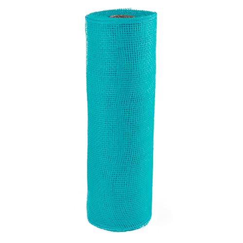 Deko-Mesh aus Jute, 25,4 x 9,2 m, Türkis von Ribbonitlux