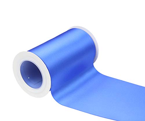 Ribbonitlux Doppelseitiges Satinband, 100 mm breit, 4,5 m (350-Royal), Set für große Eröffnungsfeiern, Bandschneiden, Stuhlschärpen, Hochzeiten und Bastelarbeiten von Ribbonitlux