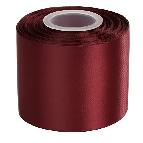 Ribbonitlux Doppelseitiges Satinband, 7,6 cm breit, 22,7 m (277 Burgunderrot), Set für Schleife, Party-Dekoration, Nähanwendungen, Hochzeit und Handwerk Ribbonitlux Doppelseitiges Satinband, 7,6 cm breit, 22,7 m (277 Burgunderrot), Set für Schleife, Party-Dekoration, Nähanwendungen, Hochzeit und Handwerk von Ribbonitlux