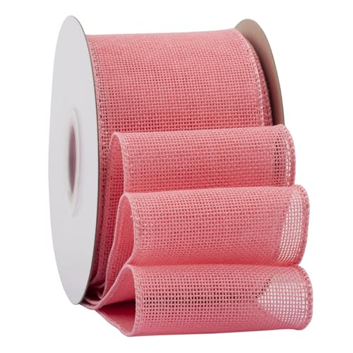 Ribbonitlux Pinkes Juteband mit Draht, 7,6 cm x 20 m, Juteband mit Drahtrand, für Geschenkverpackungen, große Schleife, Kranz und Weihnachtsbaum-Dekoration Ribbonitlux Pinkes Juteband mit Draht, 7,6 cm x 20 m, Juteband mit Drahtrand, für Geschenkverpackungen, große Schleife, Kranz und Weihnachtsbaum-Dekoration von Ribbonitlux