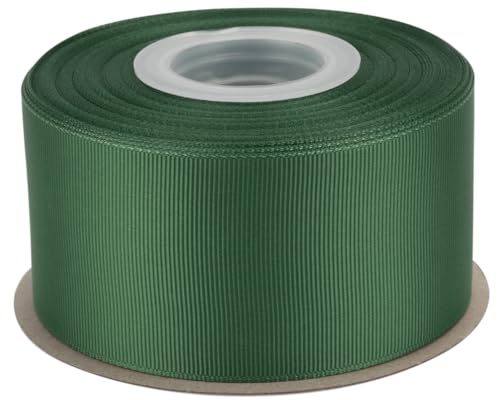Ribbonitlux Ripsband 5,1 cm x 22,7 m – Premium-Polyester-Bastelband für Haarschleifen, Geschenkverpackungen, Hochzeiten & DIY – massives Waldgrün (#587) – 1 Rolle von Ribbonitlux