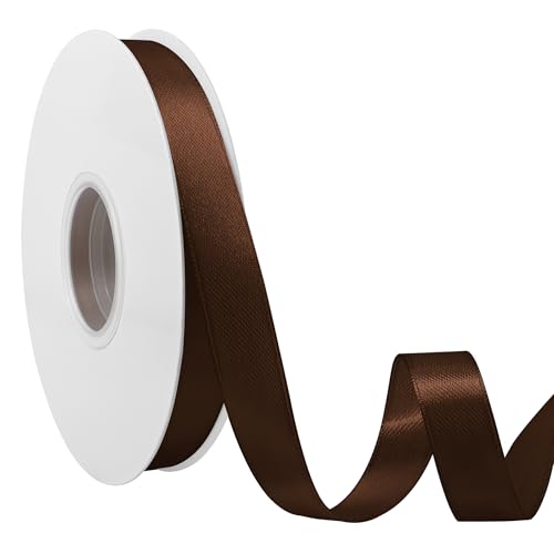 Ribreeze Braunes Satinband, 1,6 cm, 45,7 m, für Geschenkverpackungen, Hochzeiten, Bastelarbeiten, Blumendekoration, Nähen und mehr Ribreeze Braunes Satinband, 1,6 cm, 45,7 m, für Geschenkverpackungen, Hochzeiten, Bastelarbeiten, Blumendekoration, Nähen und mehr von Ribreeze
