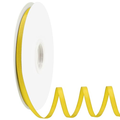 Ribreeze Gelbes Ripsband, 0,6 cm, 45,7 m, für Geschenkverpackungen, Hochzeiten, Bastelarbeiten, Blumendekoration, Nähen und mehr Ribreeze Gelbes Ripsband, 0,6 cm, 45,7 m, für Geschenkverpackungen, Hochzeiten, Bastelarbeiten, Blumendekoration, Nähen und mehr von Ribreeze
